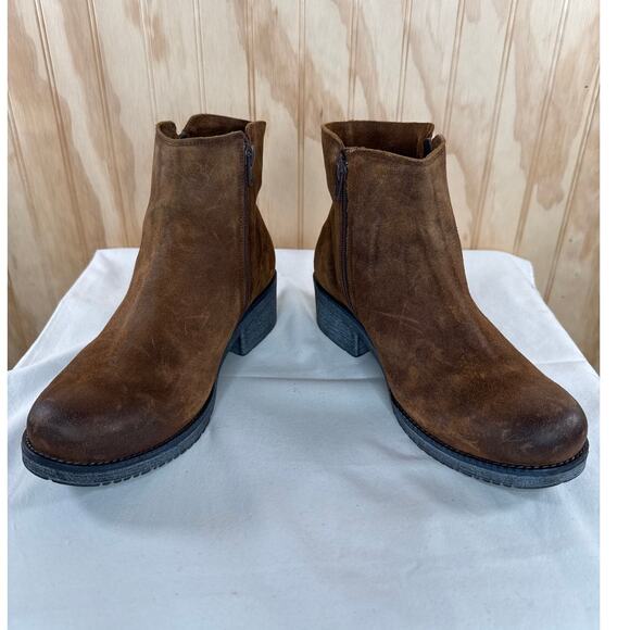 Naot Wander Bohemian Collection Brushed Seal Brown Leather Ankle Boots US 11 - Picture 9 of 13